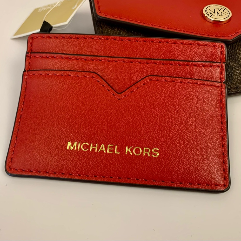 MICHAEL KORS Small Logo and Leather 3-in-1 Card Case - Picture 13 of 15